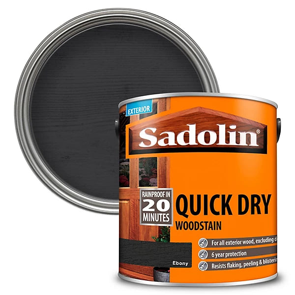 SADOLIN QUICK DRY WOODSTAIN EBONY 2.5L