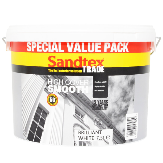 SANDTEX HIGH COVER SMOOTH BRILLIANT WHITE 7.5LT