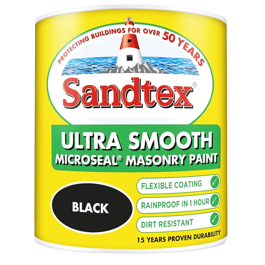 SANDTEX MICROSEAL MASONRY PAINT BLACK 1L
