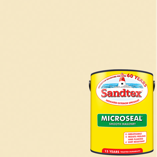SANDTEX MICROSEAL SMOOTH MASONRY CORNISH CREAM 5L