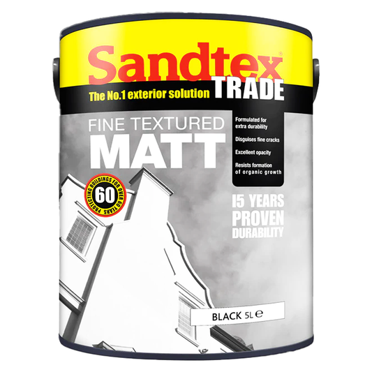 SANDTEX FINE TEXTURED MATT BLACK 5LT