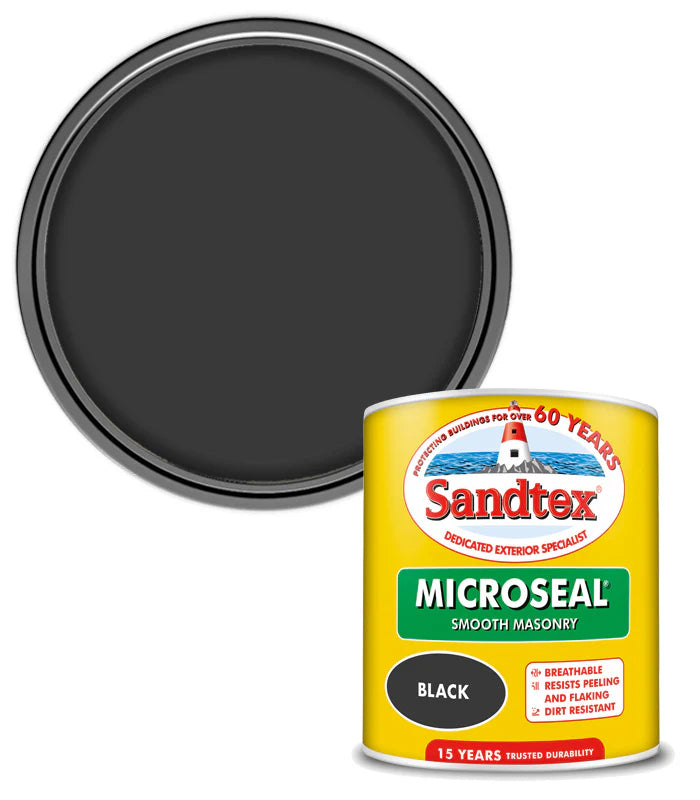 SANDTEX MICROSEAL SMOOTH MASONRY BLACK 1L