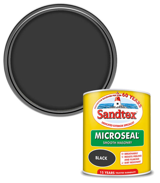 SANDTEX MICROSEAL SMOOTH MASONRY BLACK 1L
