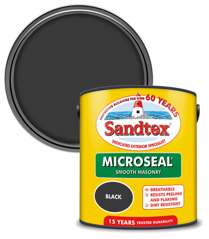SANDTEX MICROSEAL SMOOTH MASONRY BLACK 2.5L