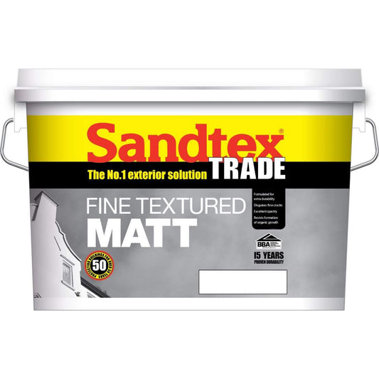 SANDTEX FINE TEXTURED MATT BILLIANT WHITE 10L