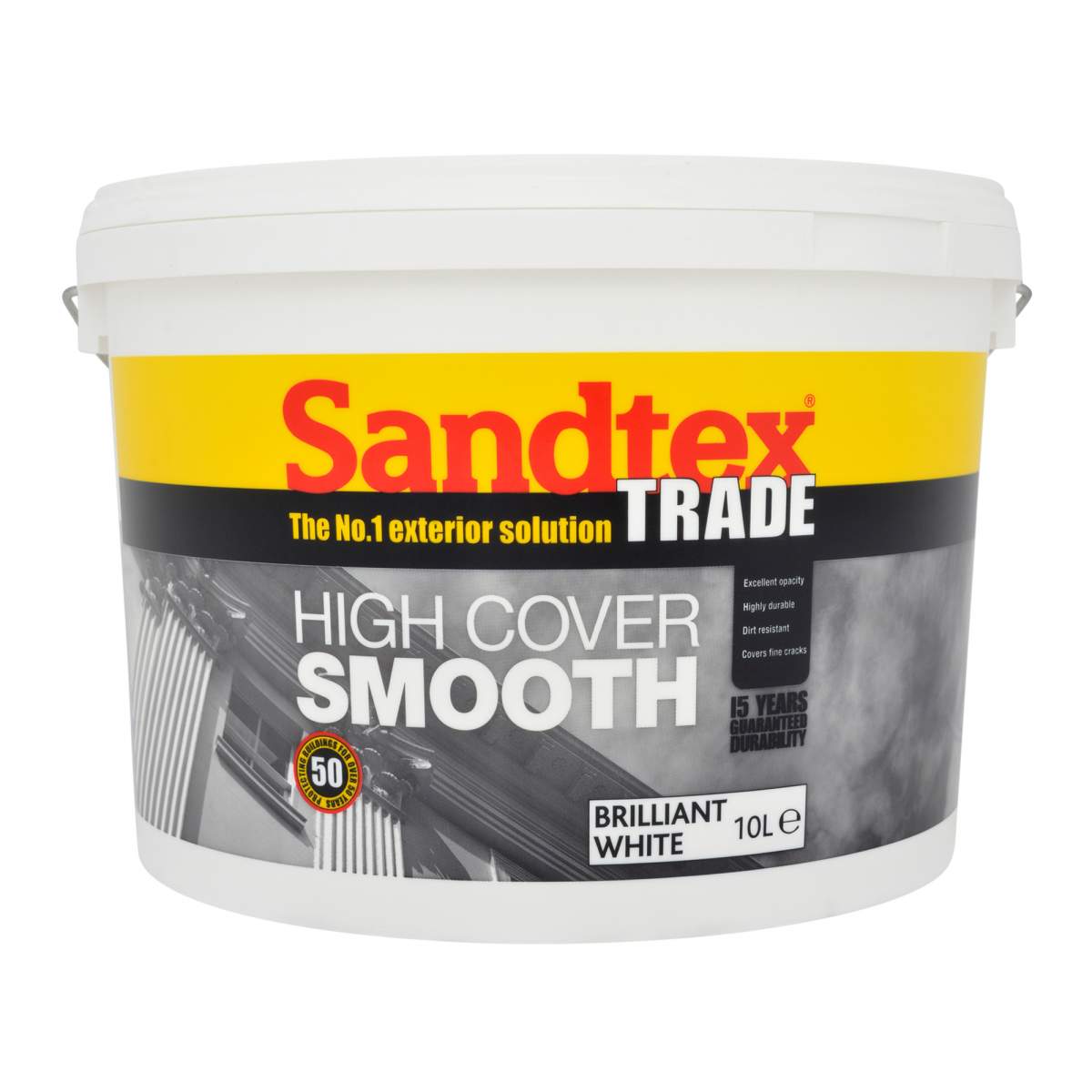SANDTEX HIGH COVER SMOOTH BRILLIANT WHITE 10L
