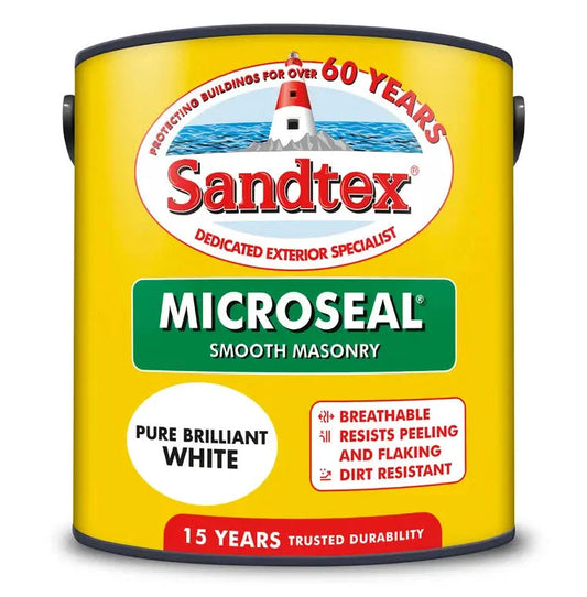 SANDTEX MICROSEAL SMOOTH MASONRY BRILLIANT WHITE 2.5L