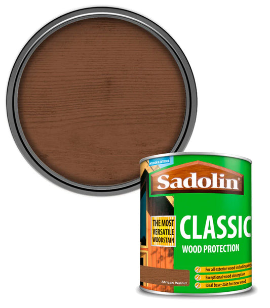 SADOLIN CLASSIC ALL PURPOSE WOODSTAIN AFRICAN WALNUT 1L