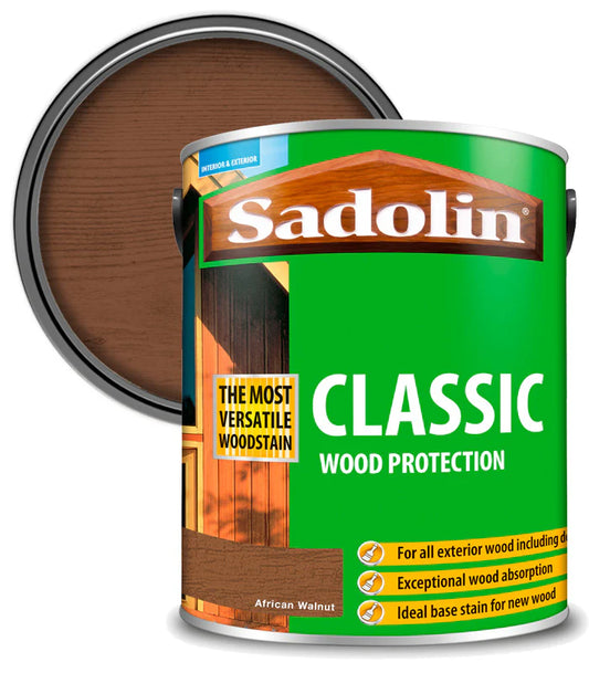 SADOLIN CLASSIC ALL PURPOSE WOODSTAIN AFRICAN WALNUT 5L