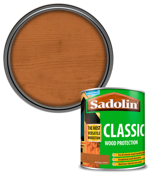 SADOLIN CLASSIC ALL PURPOSE WOODSTAIN ANTIQUE PINE 1L