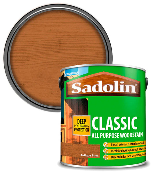 SADOLIN CLASSIC ALL PURPOSE WOODSTAIN ANTIQUE PINE 2.5L