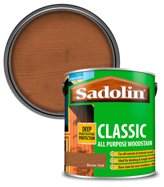 SADOLIN CLASSIC ALL PURPOSE WOODSTAIN BURMA TEAK 2.5L