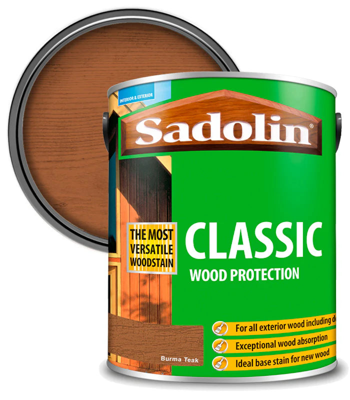 SADOLIN CLASSIC ALL PURPOSE WOODSTAIN  BURMA TEAK 5L