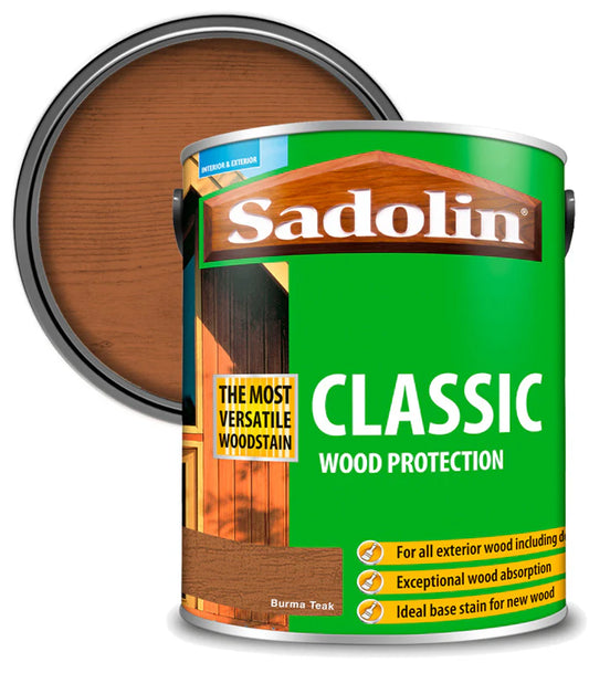 SADOLIN CLASSIC ALL PURPOSE WOODSTAIN  BURMA TEAK 5L