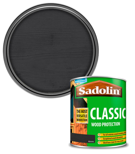 SADOLIN CLASSIC ALL PURPOSE WOODSTAIN  EBONY 1L