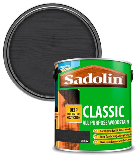 SADOLIN CLASSIC ALL PURPOSE WOODSTAIN EBONY 2.5L