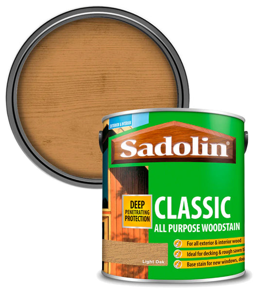 SADOLIN CLASSIC ALL PURPOSE WOODSTAIN LIGHT OAK 2.5L