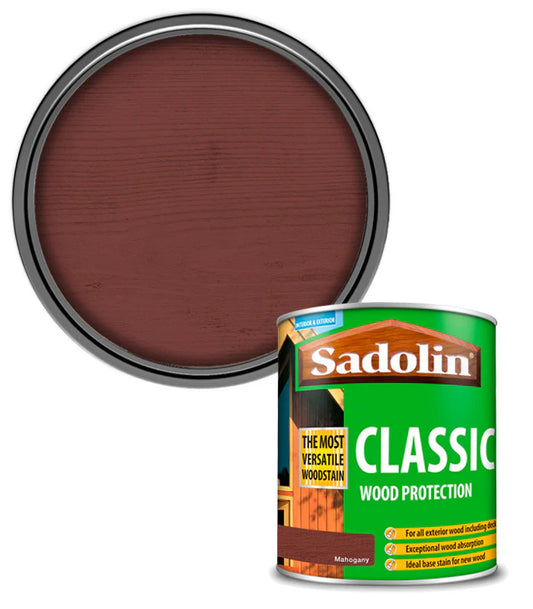 SADOLIN CLASSIC ALL PURPOSE WOODSTAIN MAHOGANY 1L