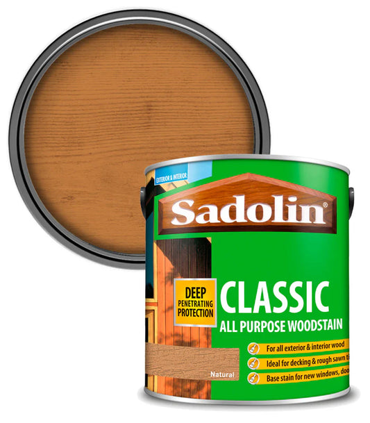 SADOLIN CLASSIC ALL PURPOSE WOODSTAIN NATURAL 2.5L