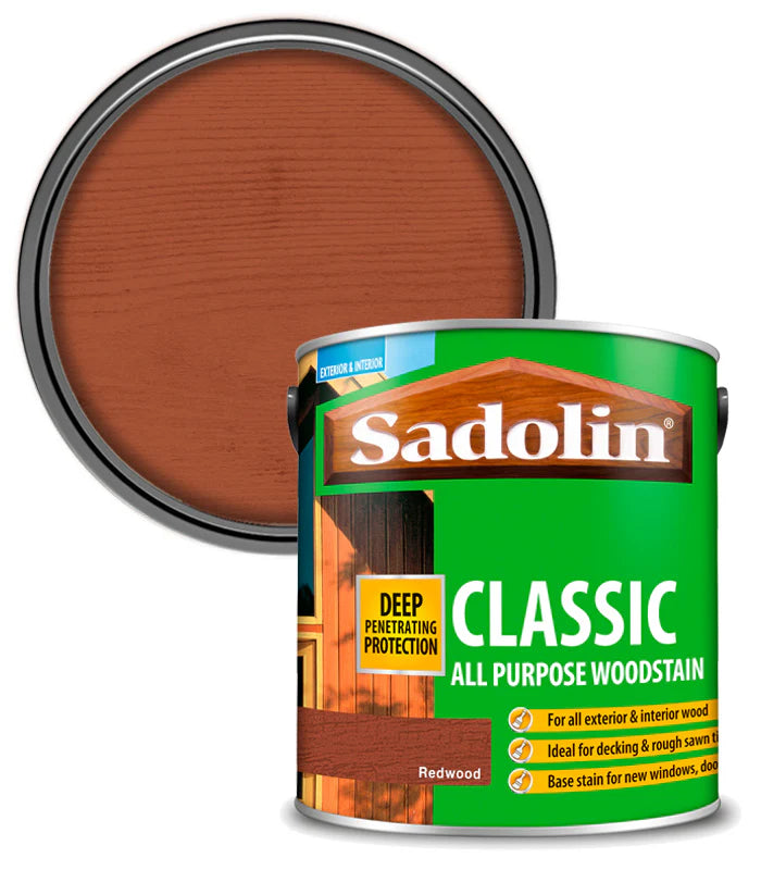 SADOLIN CLASSIC ALL PURPOSE WOODSTAIN REDWOOD 2.5L