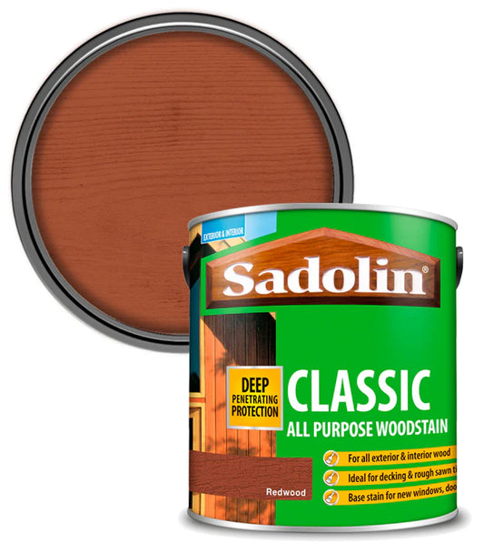 SADOLIN CLASSIC ALL PURPOSE WOODSTAIN REDWOOD 2.5L