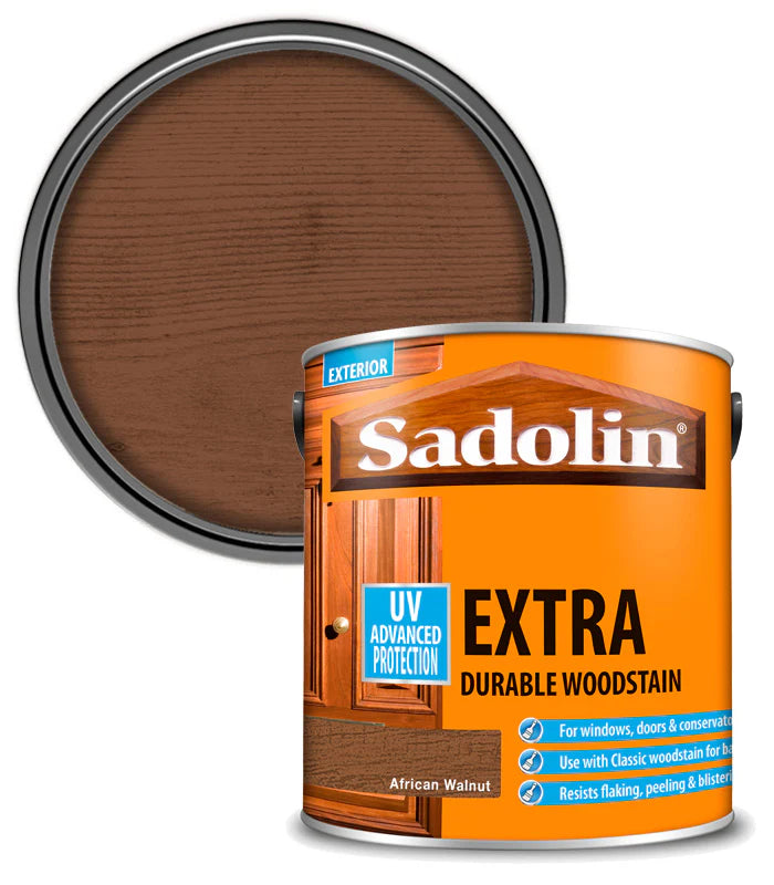 SADOLIN EXTRA DURABLE WOODSTAIN AFRICAN WALNUT 2.5L
