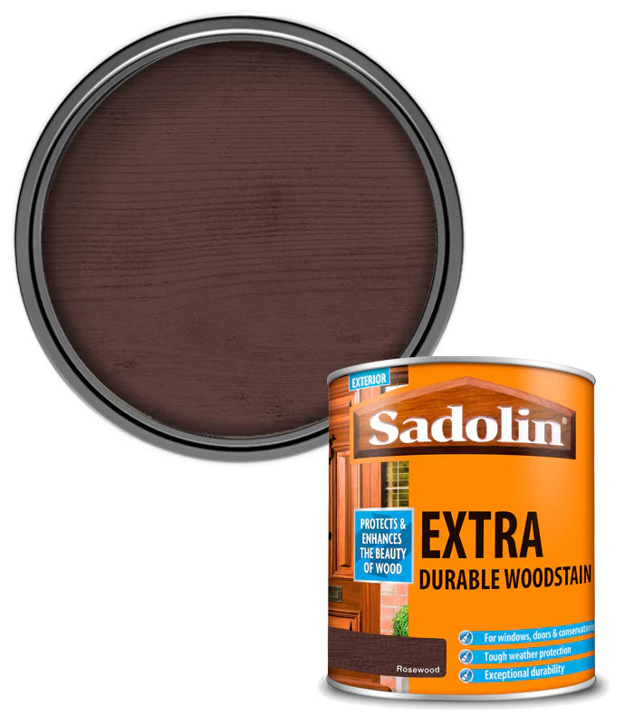SADOLIN EXTRA DURABLE WOODSTAIN ROSEWOOD 1L