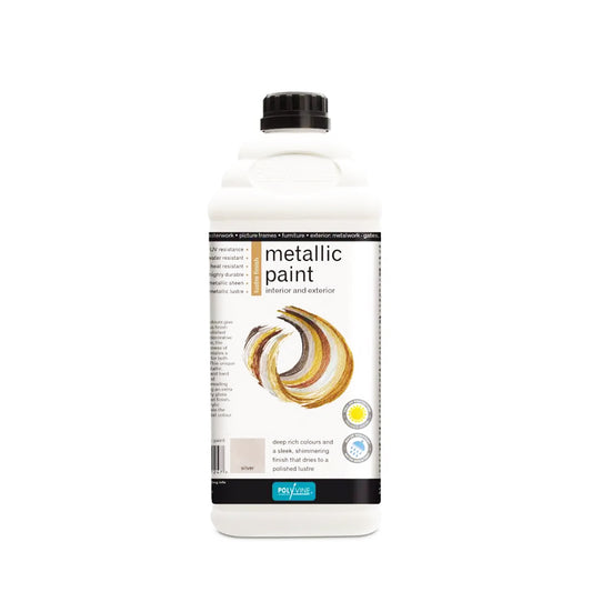 SILVER ACRYLIC METALLIC PAINT 500ML
