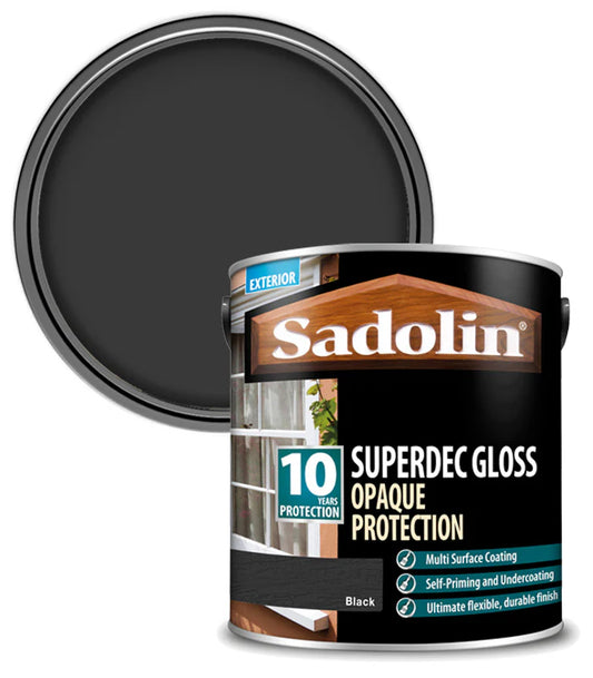 SADOLIN SUPERDEC GLOSS BLACK 2.5L