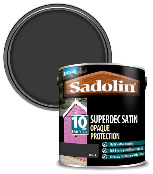 SADOLIN SUPERDEC SATIN BLACK 2.5L