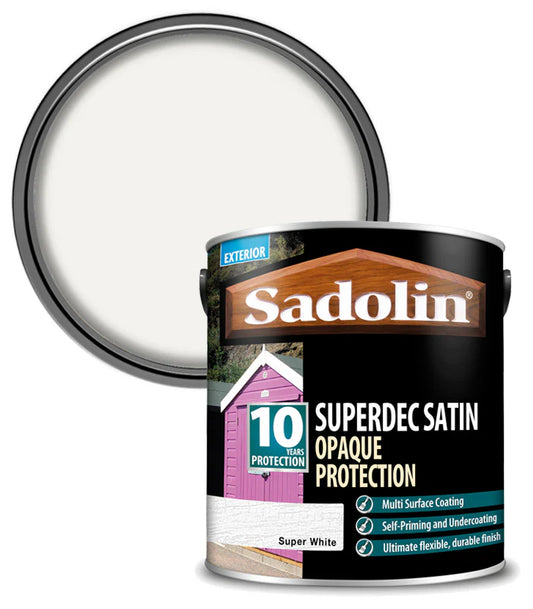 SADOLIN SUPERDEC SATIN SUPER WHITE 2.5L