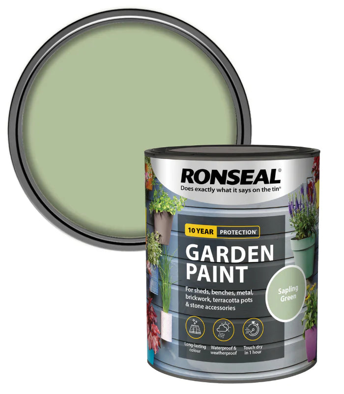 RONSEAL GARDEN PAINT - SAPLING GREEN 750ML