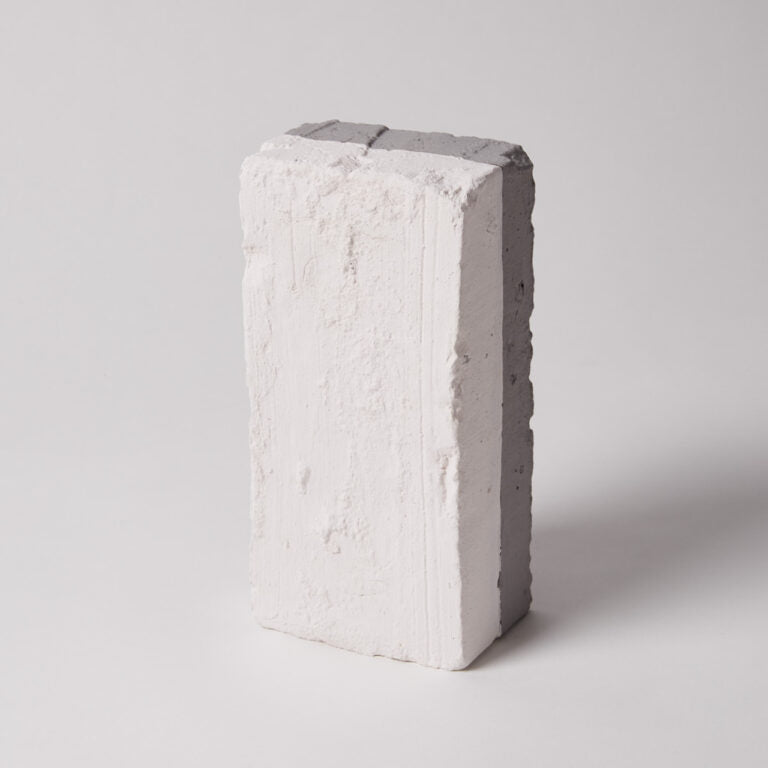 Concrete block on a gray background