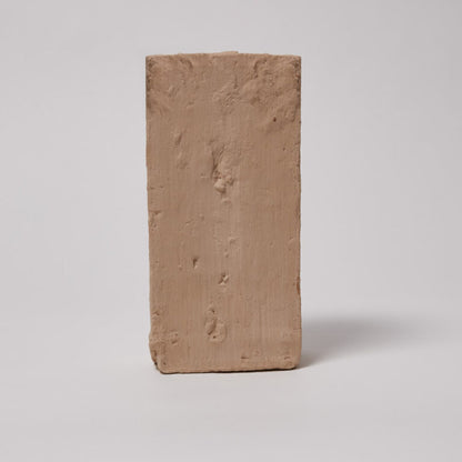 Brown rectangular brick on a light gray background