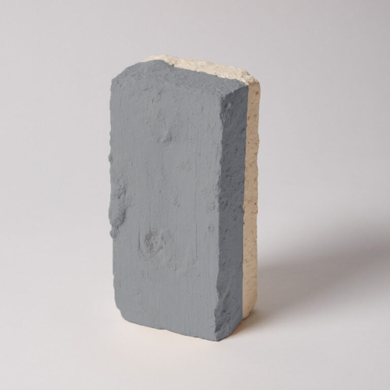 Gray brick on a white background