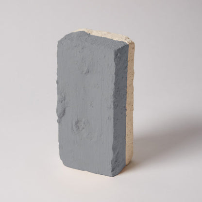 Gray brick on a white background