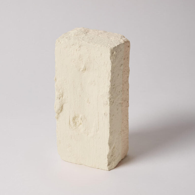 White ceramic brick on a light gray background