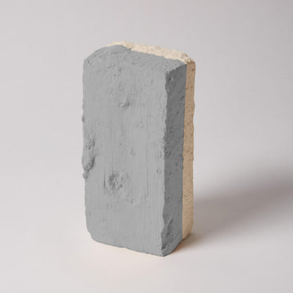 Concrete block on a gray background
