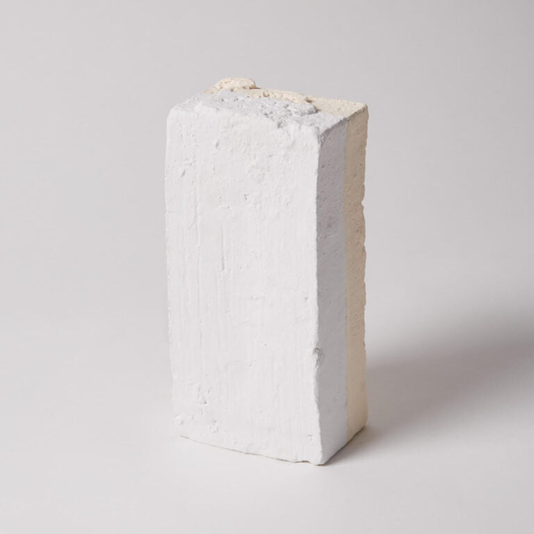 White brick on a light gray background