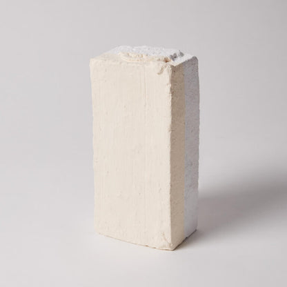 White ceramic brick on a light gray background
