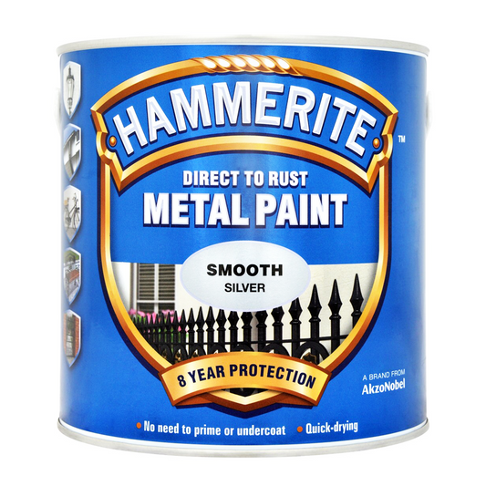 HAMMERITE SMOOTH SILVER 2.5L