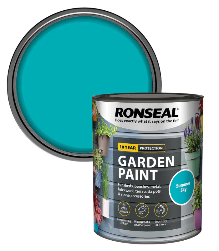 RONSEAL GARDEN PAINT - SUMMER SKY 750ML