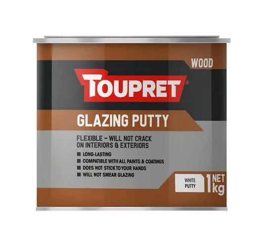 TOUPRET GLAZING PUTTY (WHITE) 1KG