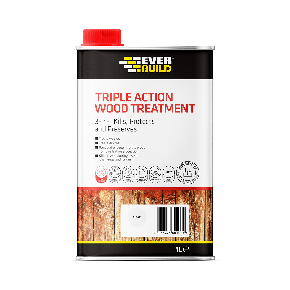 TRIPLE ACTION WOOD TREATMENT 1LTR CLEAR ( 10 )