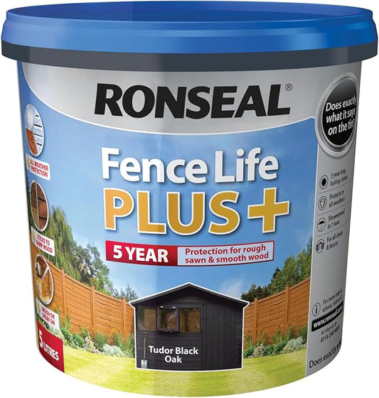 RONSEAL FENCE LIFE PLUS TUDOR BLACK OAK 5L