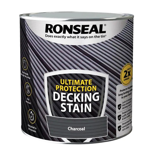 Ronseal Ultimate Protection Decking Stain can on a white background