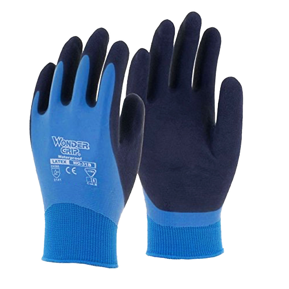 WONDER GRIP AQUA WATER RESISTANT GLOVES SIZE 8/M