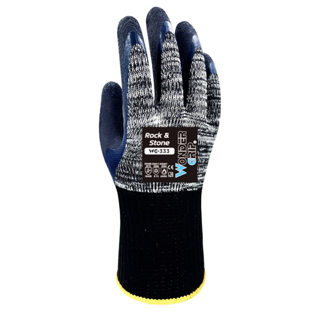 WONDER GRIP ROCK & STONE GLOVES SIZE 8/M