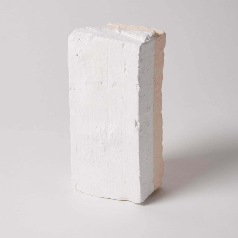 White brick on a light gray background