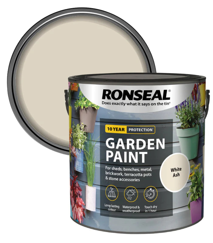 RONSEAL GARDEN PAINT - WHITE ASH 2.5L